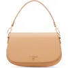 Anne Klein Flap Saddle Bag In Latte