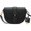 Anne Klein Flap Saddle Crossbody Bag In Black