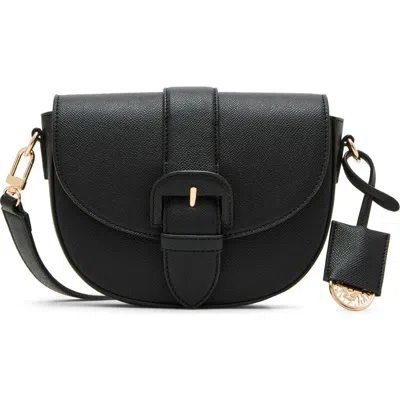 Anne Klein Flap Saddle Crossbody Bag In Black
