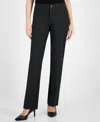 Anne Klein Flare Leg Compression Pant In Dark Grey Heather