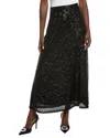 Anne Klein Flare Maxi Skirt In Black