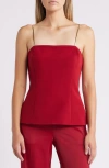 Anne Klein Flared Camisole In Titian Red