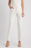 Anne Klein Flat Front Bootcut Pants In White