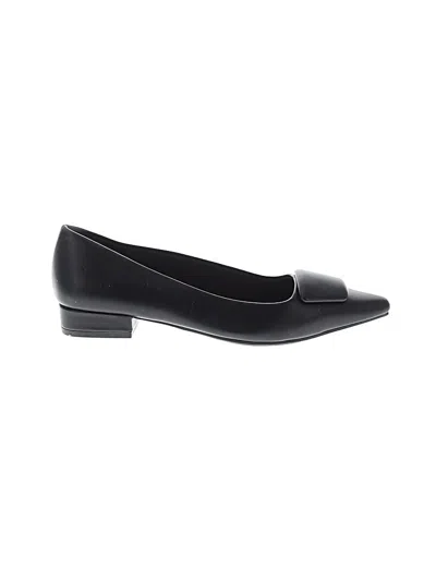 Pre-owned Anne Klein Flats In Black