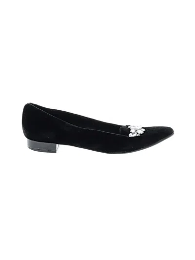 Pre-owned Anne Klein Flats In Black