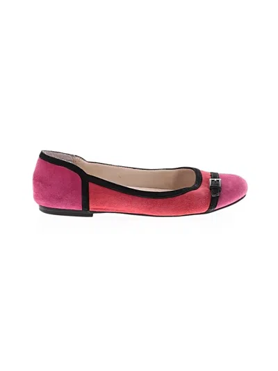 Pre-owned Anne Klein Flats In Red