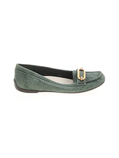Pre-owned Anne Klein Flats In Teal