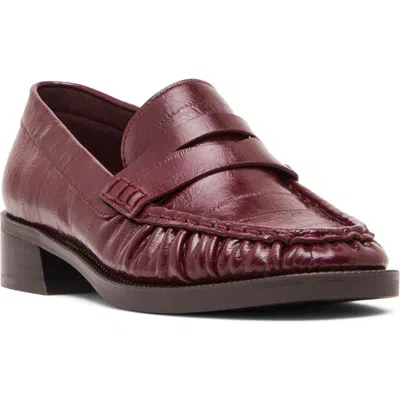 Anne Klein Fletcher Faux Leather Loafer In Burgundy