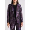ANNE KLEIN ANNE KLEIN FLORAL JACQUARD BLAZER