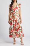 ANNE KLEIN FLORAL PRINT DRESS