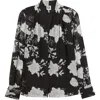 Anne Klein Printed Blouse In Black