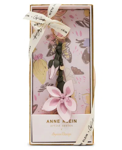Anne Klein Flower Handbag Charms In Pink