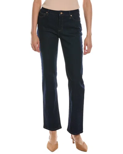 Anne Klein Fly Front 5-pocket Straight Leg Jean In Blue