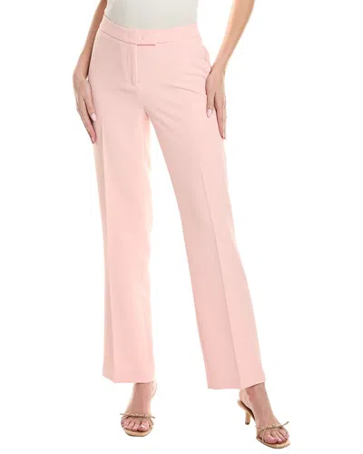 Anne Klein Fly Front Extend Tab Trouser In Pink