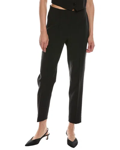 Anne Klein Fly Front Hollywood Waist Front Pintuck Pant In Black