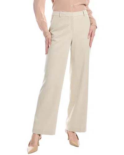 Anne Klein Fly Front Slash Pocket Trouser In Beige