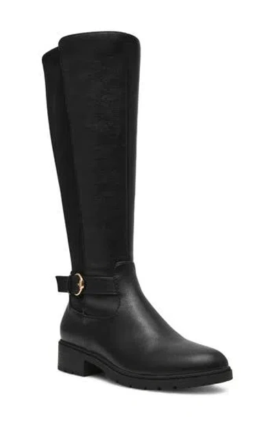 Anne Klein Folke Faux Leather Tall Boot In Black