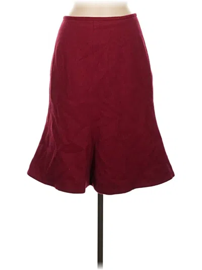 Pre-owned Anne Klein Formal Skirt In Burgundy