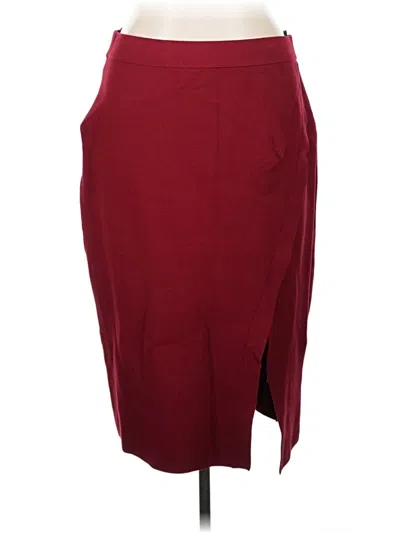 Pre-owned Anne Klein Formal Skirt In Burgundy