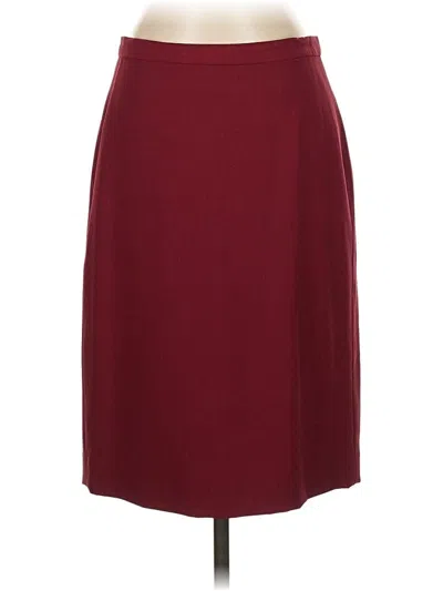 Pre-owned Anne Klein Formal Skirt In Burgundy