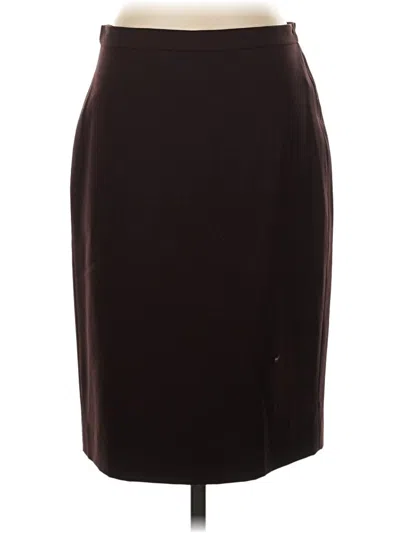 Pre-owned Anne Klein Formal Skirt In Burgundy