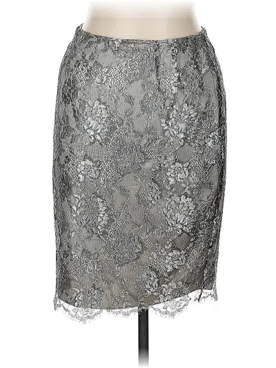 Pre-owned Anne Klein Formal Skirt In Silver