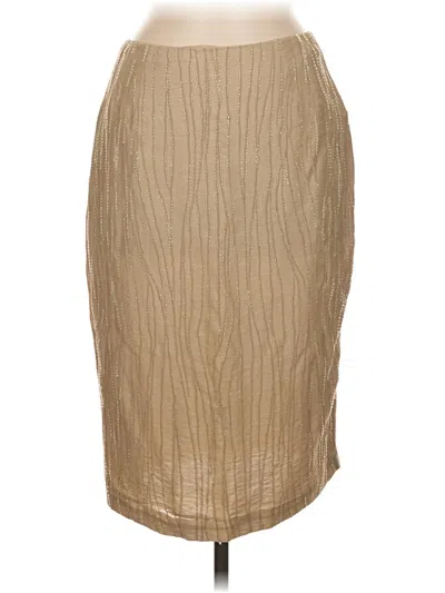 Pre-owned Anne Klein Formal Skirt In Tan