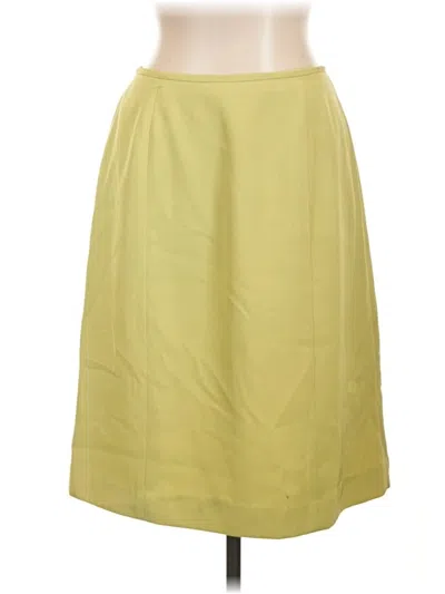Pre-owned Anne Klein Formal Skirt In Yellow