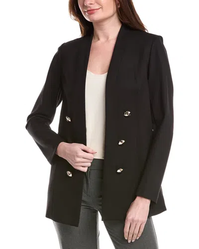 Anne Klein Funnel Neck Jacket In Black