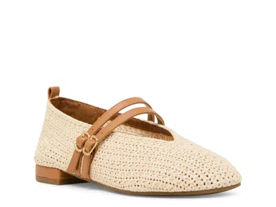 Anne Klein Gavie Mary Jane Flat In Neutral