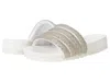 Anne Klein Gloria Glor01f9-100 Slide Women's Us 7.5 White Slip On Sandals Khd810 In Black