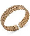 Anne Klein Gold-tone Crystal Cuff Slip On Boxed Bracelet In Crystal