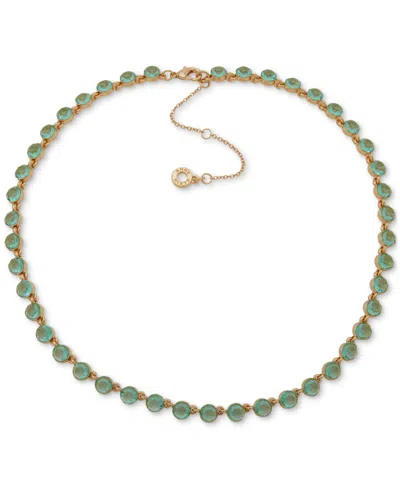 Anne Klein Gold-tone Floating Color Stone Collar Necklace, 16" + 3" Extender