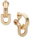 Anne Klein Gold-tone Hoop And Drop Earrings In Gold