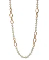 Anne Klein Gold-tone Imitation Pearl & Twisted Knot Long Statement Necklace, 42" In Pearl
