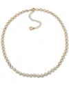 ANNE KLEIN GOLD-TONE IMITATION PEARL COLLAR NECKLACE, 16" + 3" EXTENDER