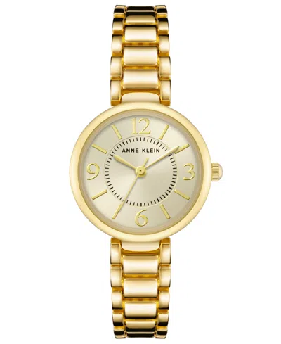 Anne Klein Gold-tone Metal Alloy Link Bracelet Watch, 26mm In Gold Tone