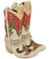 Anne Klein Gold-tone Multi-stone Cowboy Boots Pin In Multi
