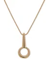 Anne Klein Gold-tone Oval Linear Pendant Necklace, 32" + 3" Extender