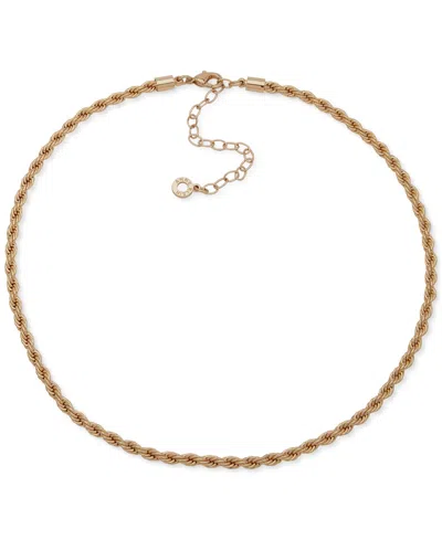 Anne Klein Gold-tone Rope Chain Collar Necklace, 16" + 3" Extender