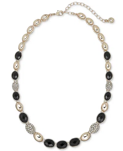Anne Klein Gold-tone Glass Domed Necklace In Multi