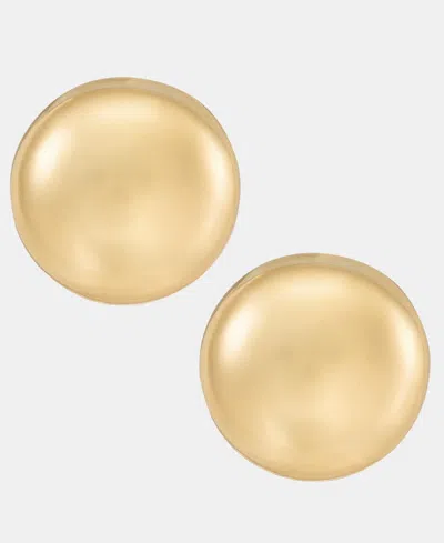 Anne Klein Gold-tone Half Dome Stud Ez Comfort Clip Earrings In Neutral
