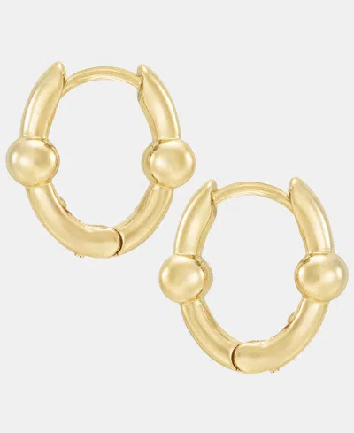Anne Klein Gold-tone Metal Ball Huggie Earrings