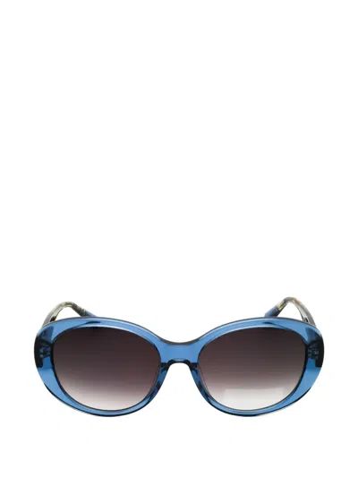 Anne Klein Gradient-lens Unglasses In Blue
