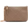 Anne Klein Grid Woven Crossbody In Truffle
