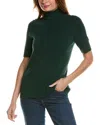 Anne Klein Short Sleeve Turtleneck Sweater In Green