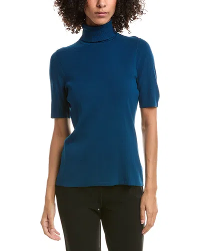 Anne Klein Half Sleeve Turtleneck Sweater In Green