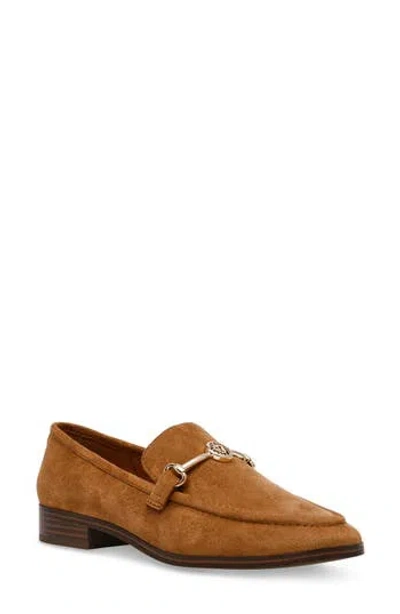 Anne Klein Harlie Bit Loafer In Chestnut Microsuede