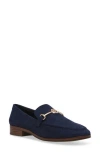 Anne Klein Harlie Bit Loafer In Navy Microsuede