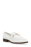 Anne Klein Harlie Bit Loafer In White Smooth